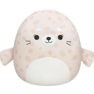 Squishmallows Jazware NWT 12in Lilou The Beige Spotted Seal w/ White Belly 2020